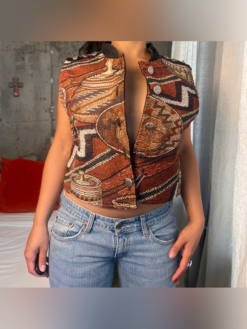 vintage 90s roughrider vest